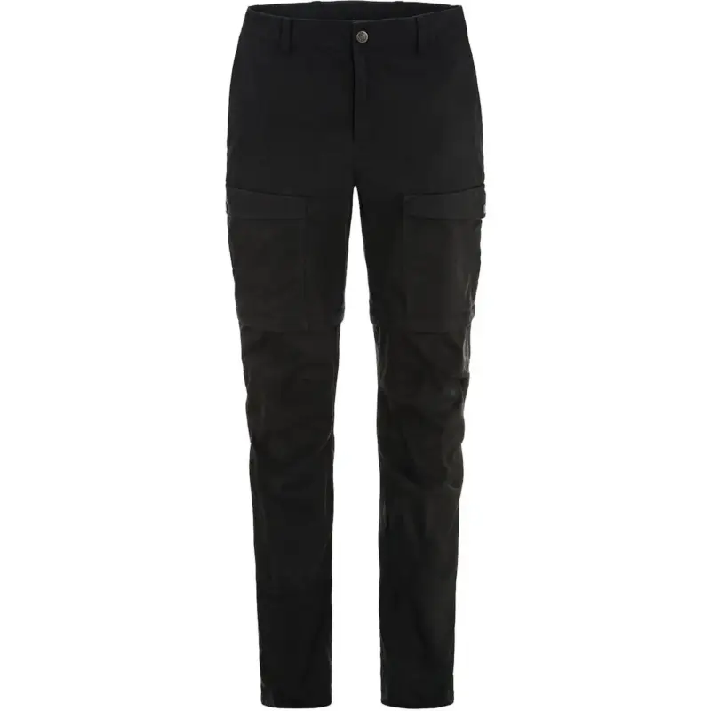 Spodnie G-1000® damskie Fjallraven Abisko Hybrid Trail Trousers Zip-off - Black Rabat