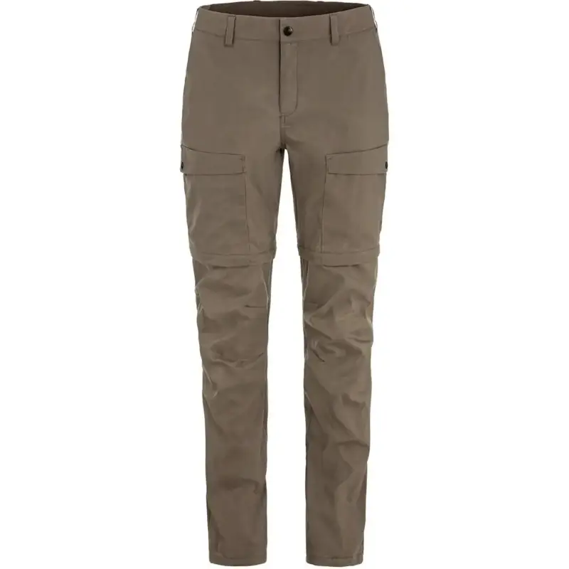 Spodnie G-1000® damskie Fjallraven Abisko Hybrid Trail Trousers Zip-off - Suede Brown Darmowy zwrot