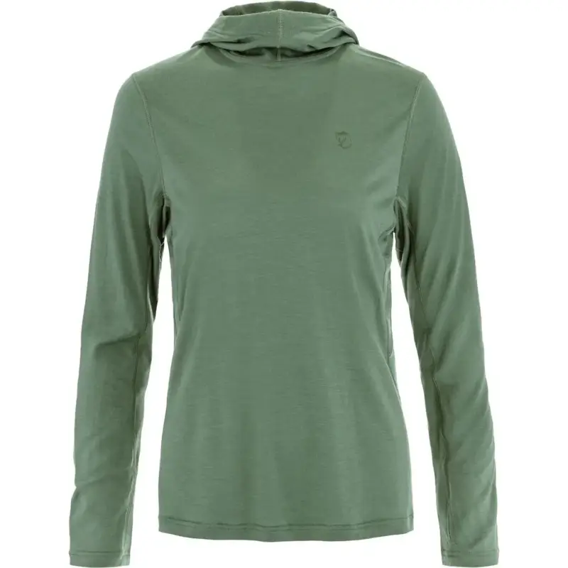 Bestseller Bluza z merynosem damska Fjallraven Abisko Wool Hoodie - Patina Green