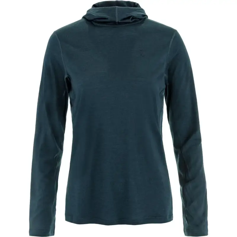 Bluza z merynosem damska Fjallraven Abisko Wool Hoodie - Dark Navy Nowy
