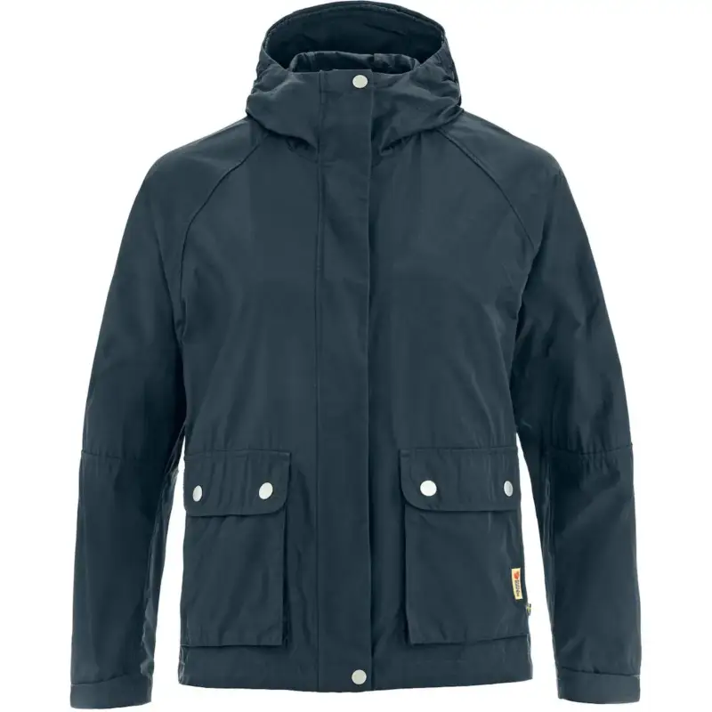 Kurtka przeciwwiatrowa damska Fjallraven Vardag Vindby Jacket - Navy Zniżka