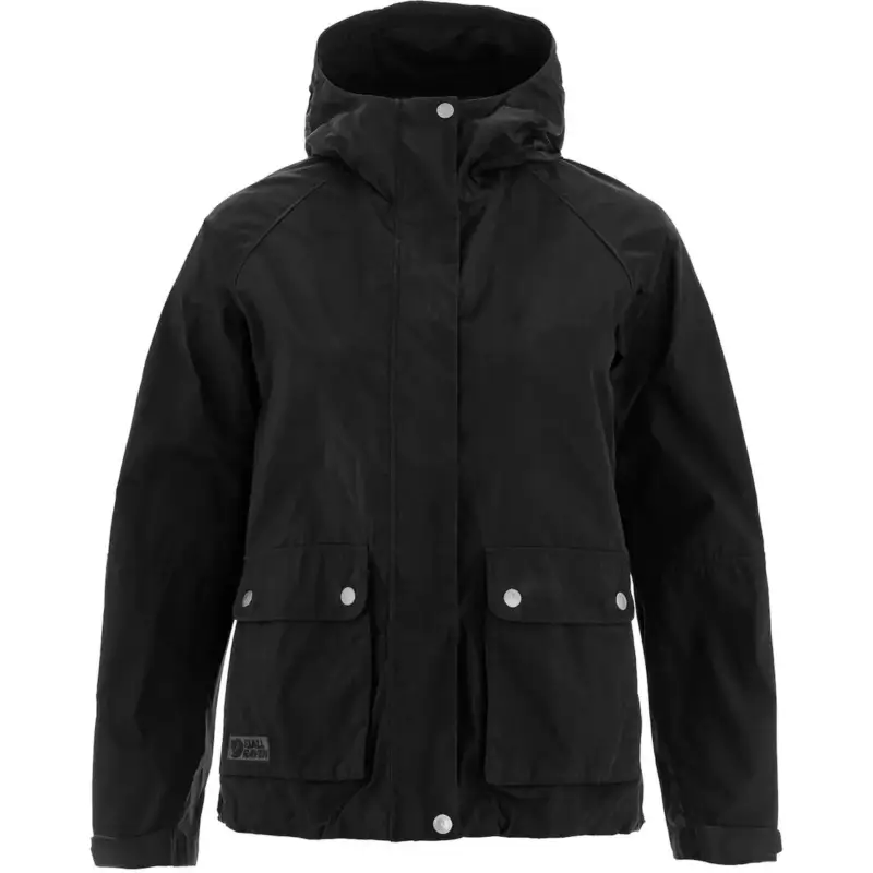 Kurtka przeciwwiatrowa damska Fjallraven Vardag Vindby Jacket - Black Okazja