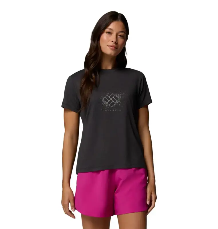 Koszulka szybkoschnąca damska Columbia Parsons Point™ SS Graphic Tee - Black Hit cenowy