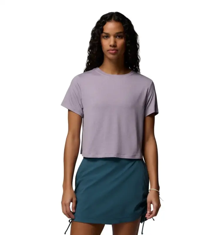 Bestseller Koszulka szybkoschnąca damska Columbia Parsons Point™ SS Tee - Lavender Pearl