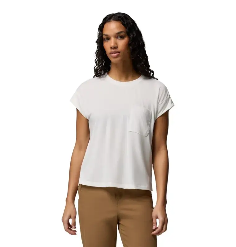 T-shirt szybkoschnący damski Columbia Daniela Falls™ Short Sleeve Shirt - Sea Salt Obniżka ceny