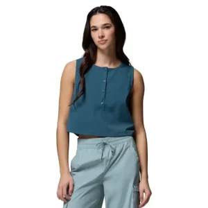 Bezpieczna płatność Koszulka szybkoschnąca damska Columbia Chill Creek™ Woven Tank - Everblue