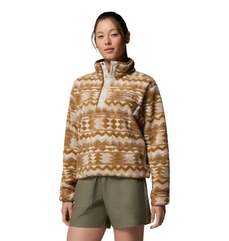 Bluza polarowa damska Columbia Helvetia™ II Printed Cropped Half Snap - Delta Kup online