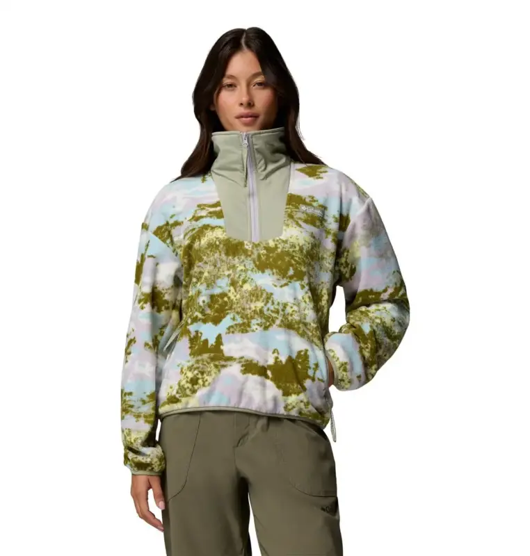 Polar damski Columbia Sequoia Grove™ Printed Half Zip - Citron Haze Sprawdź teraz