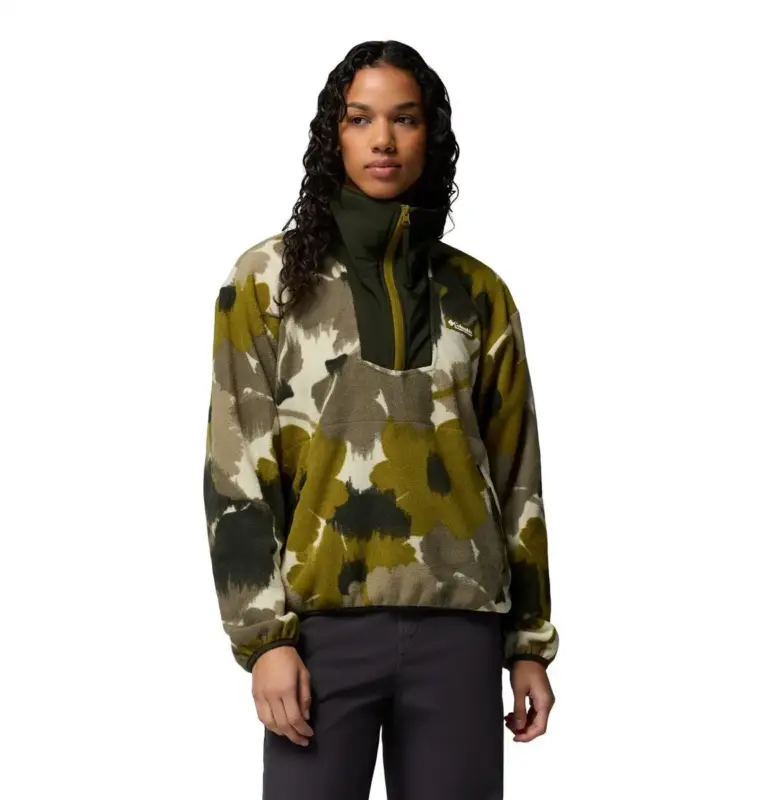 Polar damski Columbia Sequoia Grove™ Printed Half Zip - Mossy Green Tylko dziś