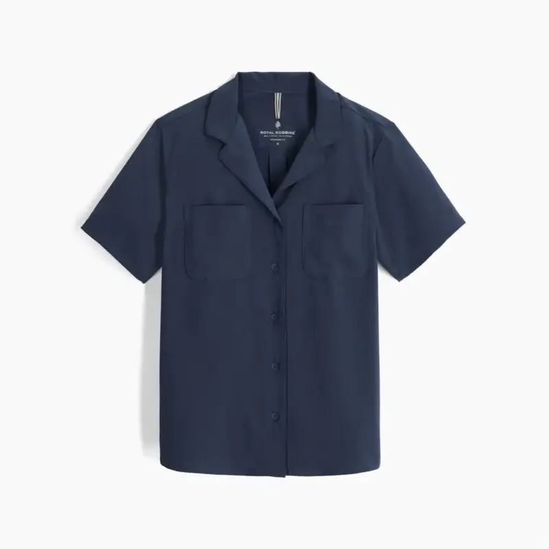 Ograniczona ilość Koszula szybkoschnąca damska Royal Robbins Spotless Evolution Meadow S/S - Navy