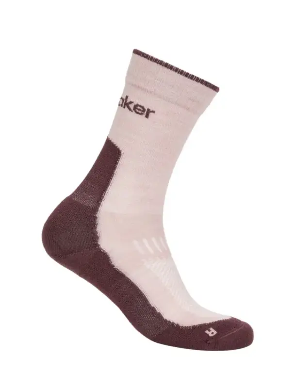Skarpety damskie Icebreaker Merino Hike+ Light Crew - Pink Quartz/Java Cena promocyjna