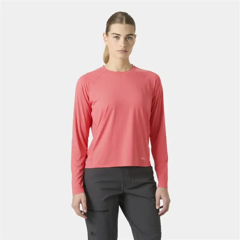 Wyprzedaż Bluza z filtrem UV damska Helly Hansen Shine Solen LS Crew - Sunset Pink