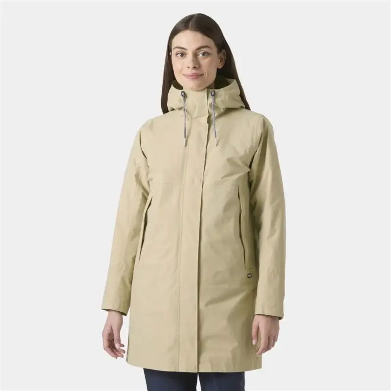 Płaszcz membranowy damski Helly Hansen Koster Rain Coat - HH Khaki Bezpieczne zakupy