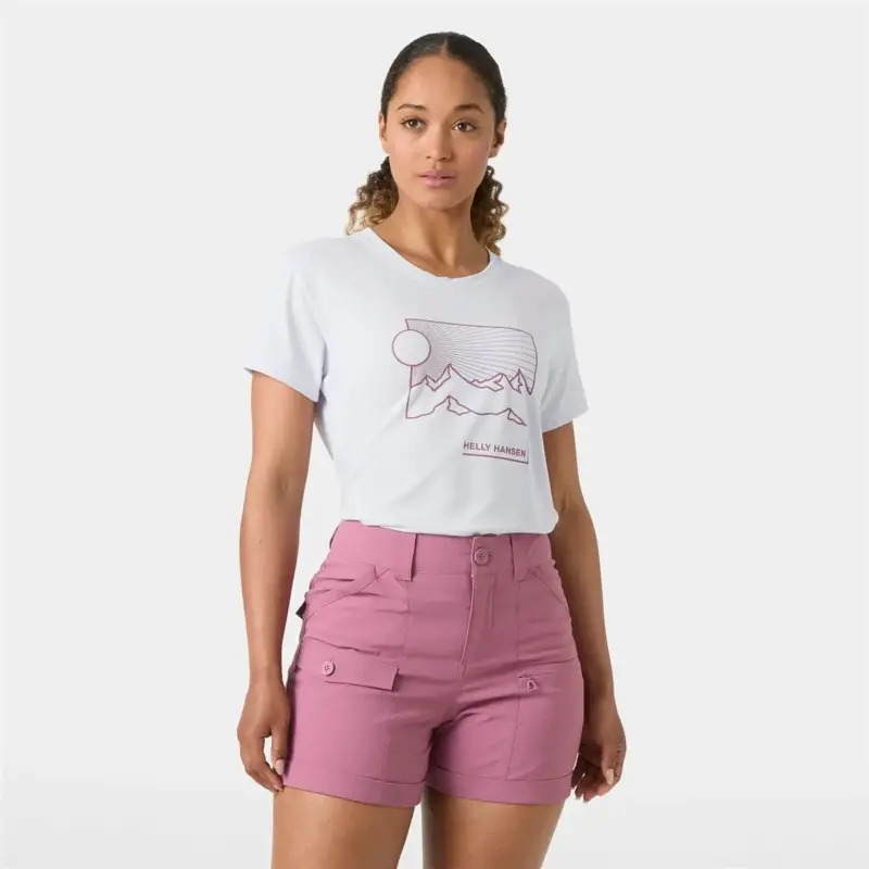 Kup online Koszulka z filtrem UV damska Helly Hansen Skog Graphic T-Shirt - Even Light Purple