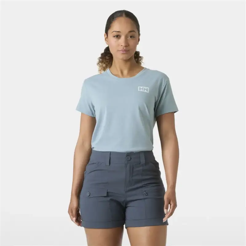 Koszulka z filtrem UV damska Helly Hansen Skog Graphic T-Shirt - Windy Blue Do wyczerpania zapasów