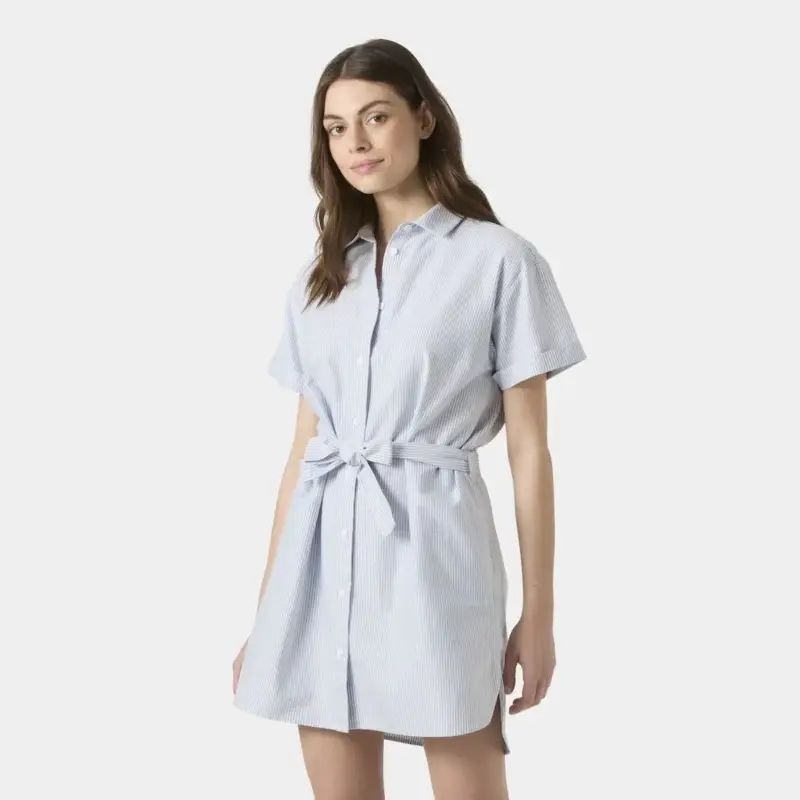 Sukienka bawełniana damska Helly Hansen Sorrento Shirt Dress - Bright Blue Kup online