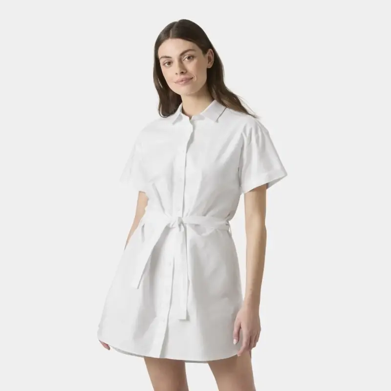 Do wyczerpania zapasów Sukienka bawełniana damska Helly Hansen Sorrento Shirt Dress - White