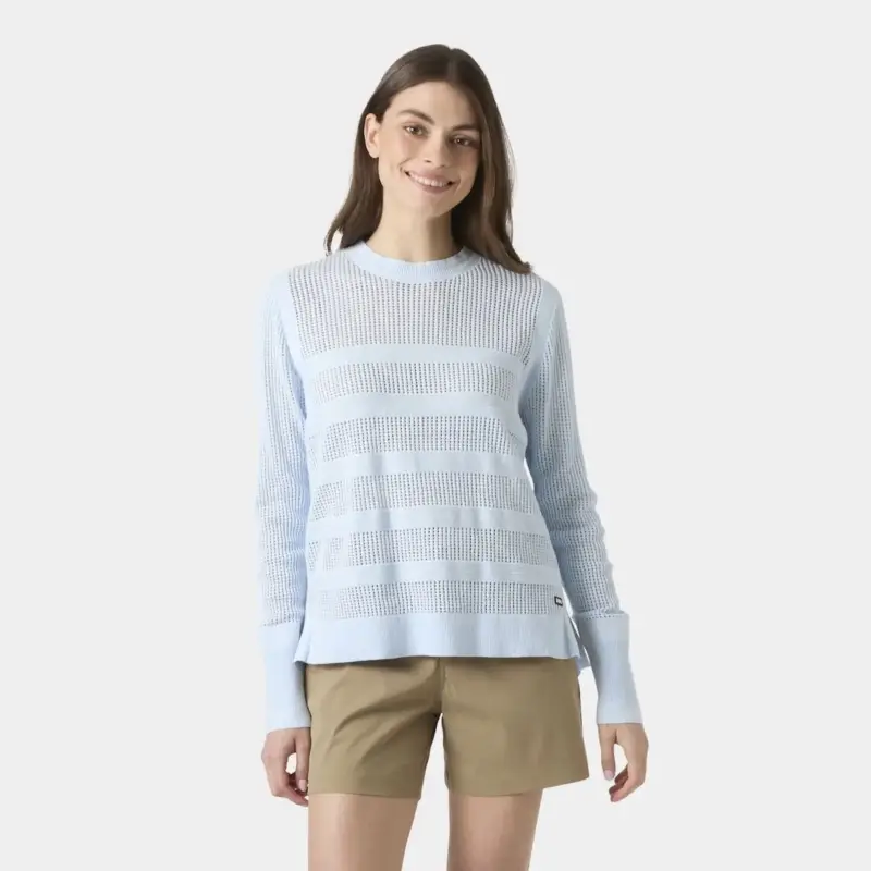 Zamów teraz Sweter bawełniany damski Helly Hansen Portofino Knit Sweater - Pinnacle Blue