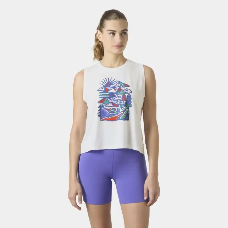 Rabat Top z filtrem UV damski Helly Hansen Graphic Tank Top - White