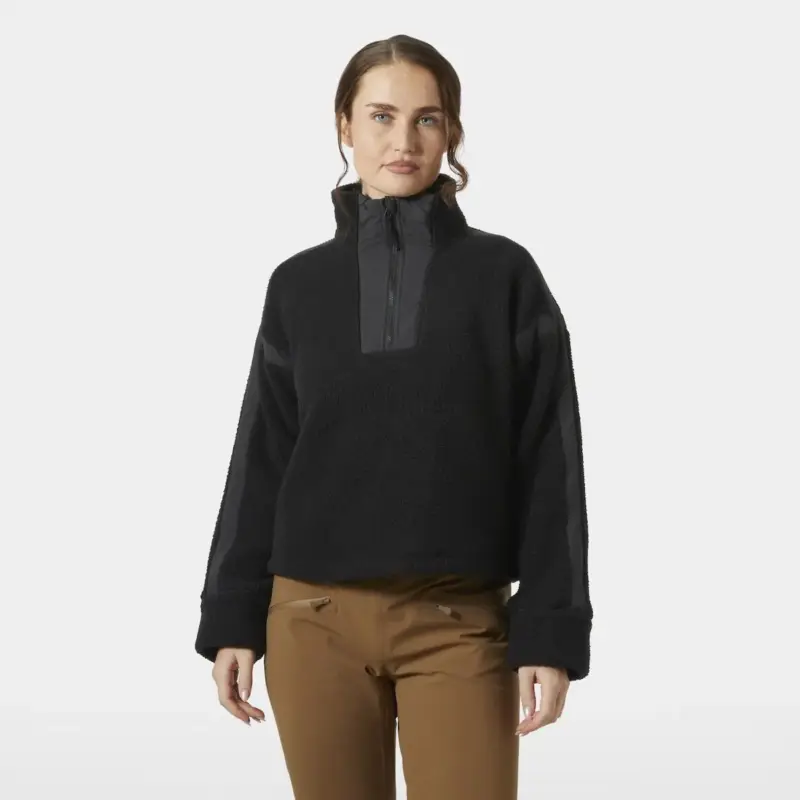 Polar damski Helly Hansen Imperial Pile Zip Pullover - Black Wyprzedaż