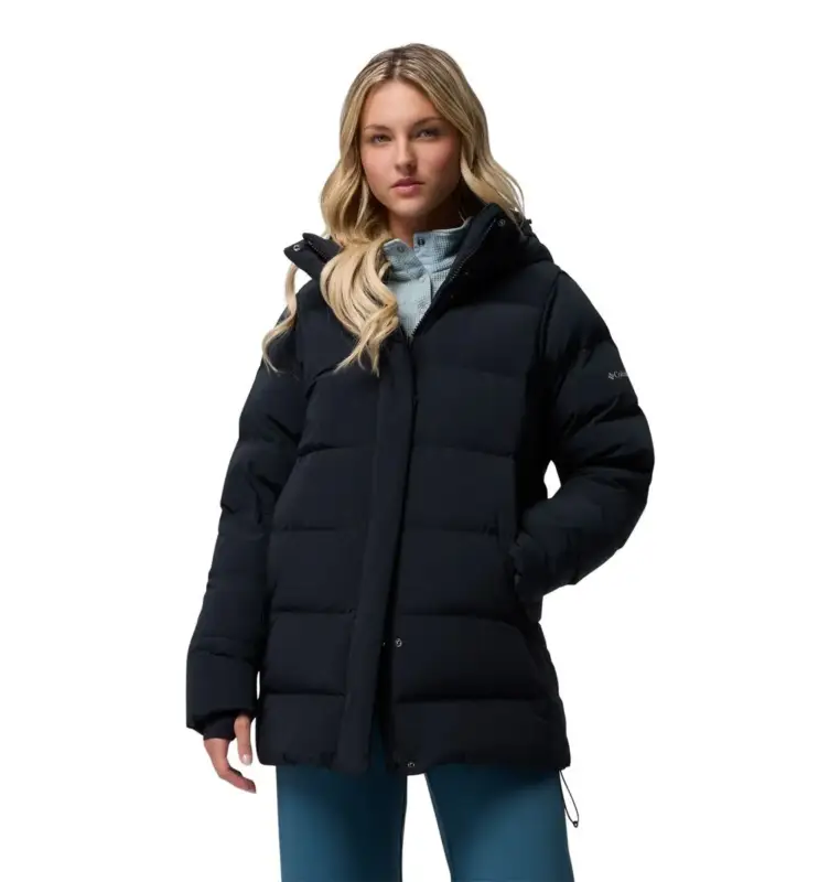 Kurtka puchowa damska Columbia Amaze Puff™ Mid Hooded Jacket - Black Ostatnie sztuki