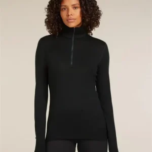 Tylko dziś Bluza termoaktywna z merino damska Icebreaker Merino 260 Tech LS Half Zip - Black