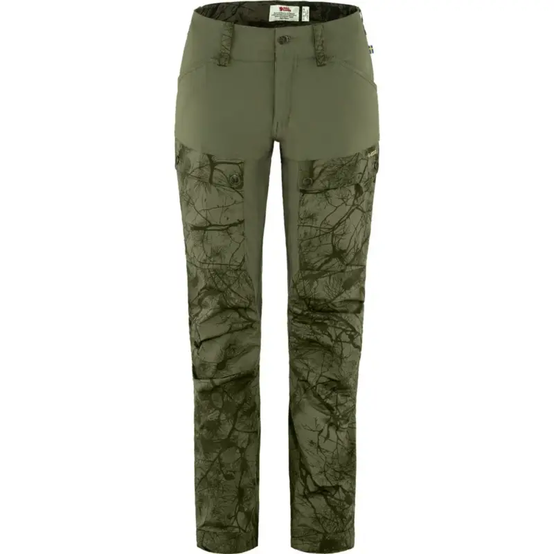 Spodnie G-1000® damskie Fjallraven Keb Trousers - Green Camo/Laurel Green Bezpieczna płatność