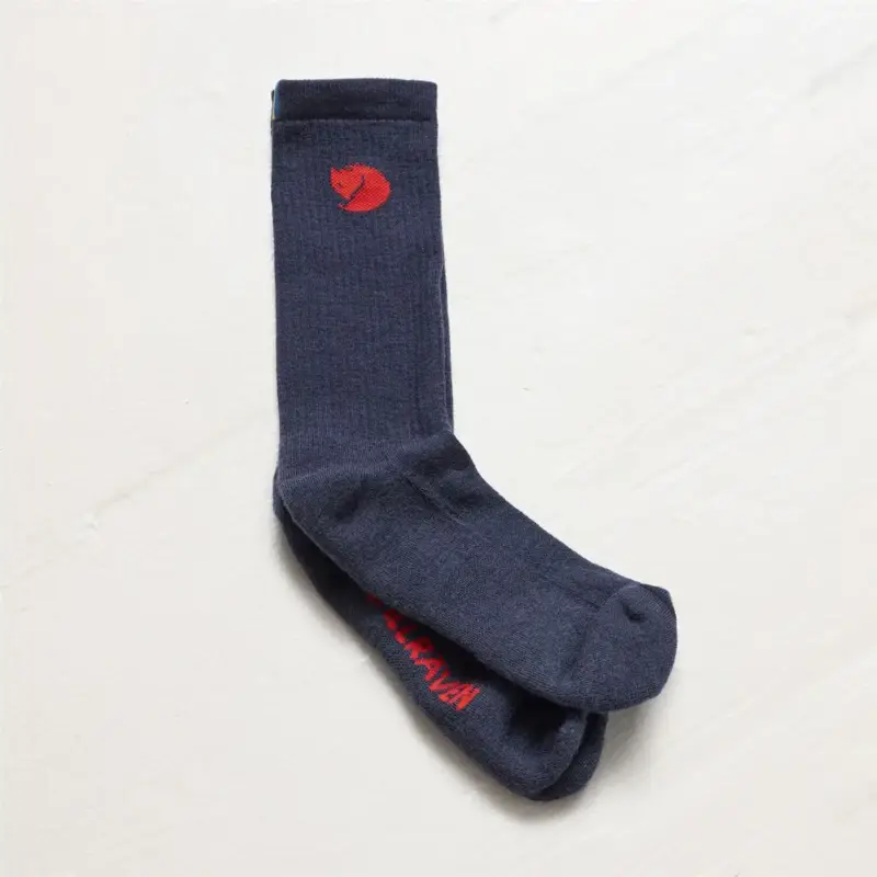 Skarpety unisex Fjallraven Wool Sock - Navy Obniżka ceny