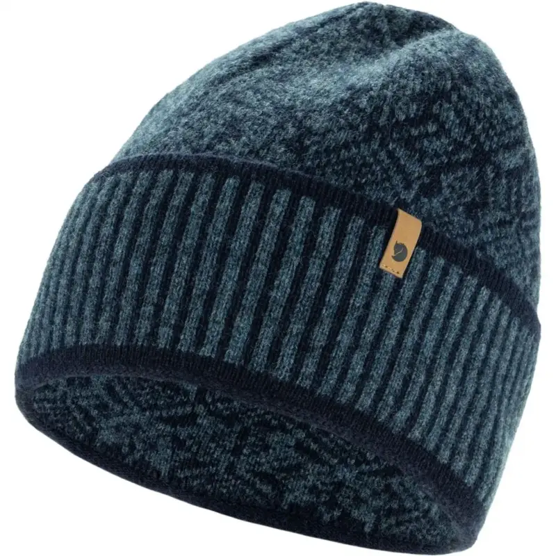 Czapka wełniana Fjallraven Snow Beanie - Navy Wyjątkowa oferta