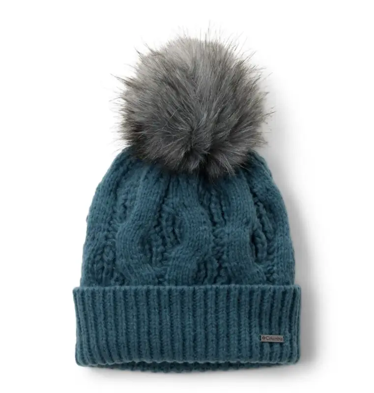 Bezpieczne zakupy Czapka zimowa Columbia Boundless Days™ Cable Knit Pom Beanie - Everblue