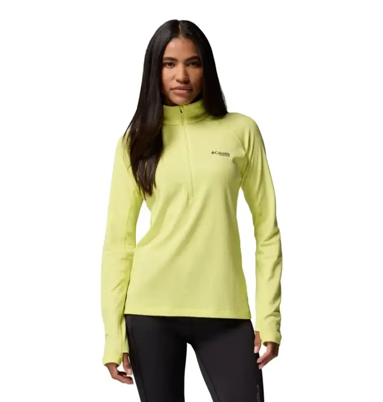 Popularny Bluza szybkoschnąca damska Columbia Driventure™ Half Zip - Neon Light, White