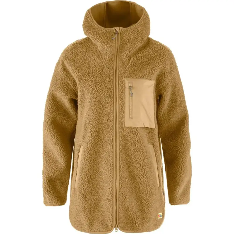 Oferta limitowana Polar damski Fjallraven Vardag Pile Fleece Long - Buckwheat Brown