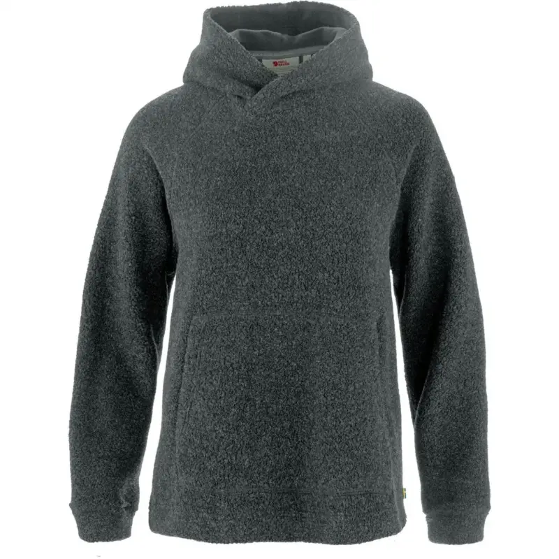 Bluza wełniana damska Fjallraven Kaitum Hoodie - Dark Grey Super okazja