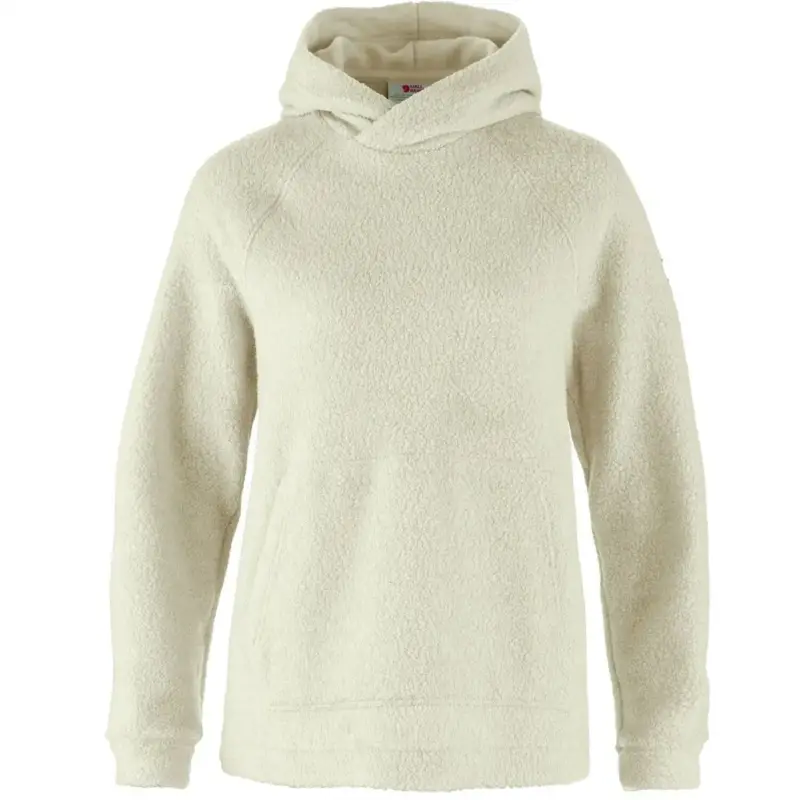 Ekspresowa dostawa Bluza wełniana damska Fjallraven Kaitum Hoodie - Chalk White