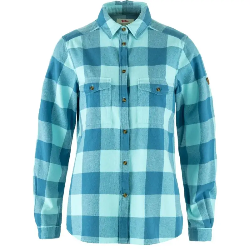 Ostatnie sztuki Koszula flanelowa damska Fjallraven Övik Heavy Flannel Shirt - Dawn Blue/Breeze Blue