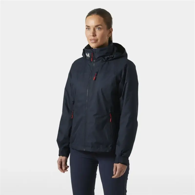 Sprawdź teraz Kurtka żeglarska damska Helly Hansen Crew Hooded Pile Jacket - Navy