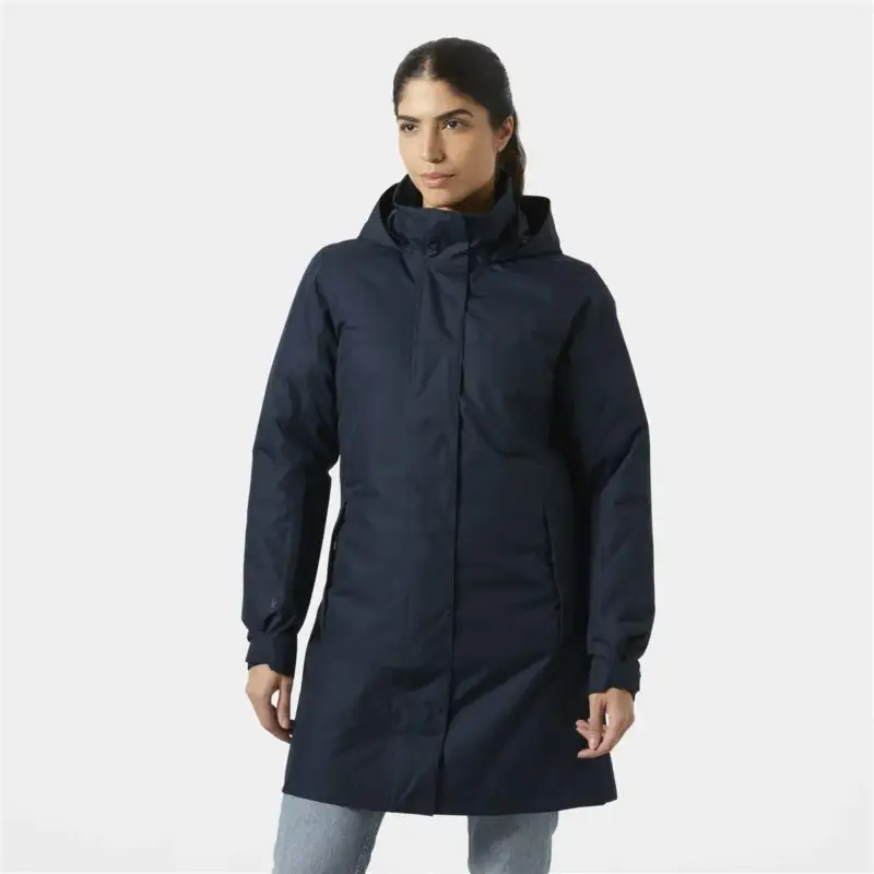Wybór klientów Płaszcz ocieplany damski Helly Hansen Vancouver Insulated Raincoat - Navy