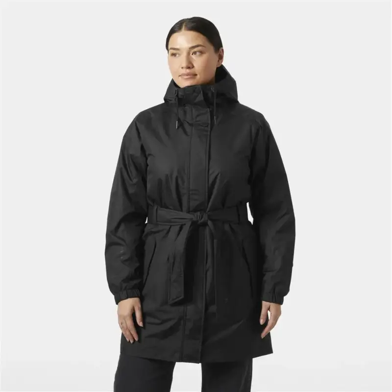 Płaszcz ocieplany damski Helly Hansen HH Classic Insulated Trench - Black Bezpieczne zakupy