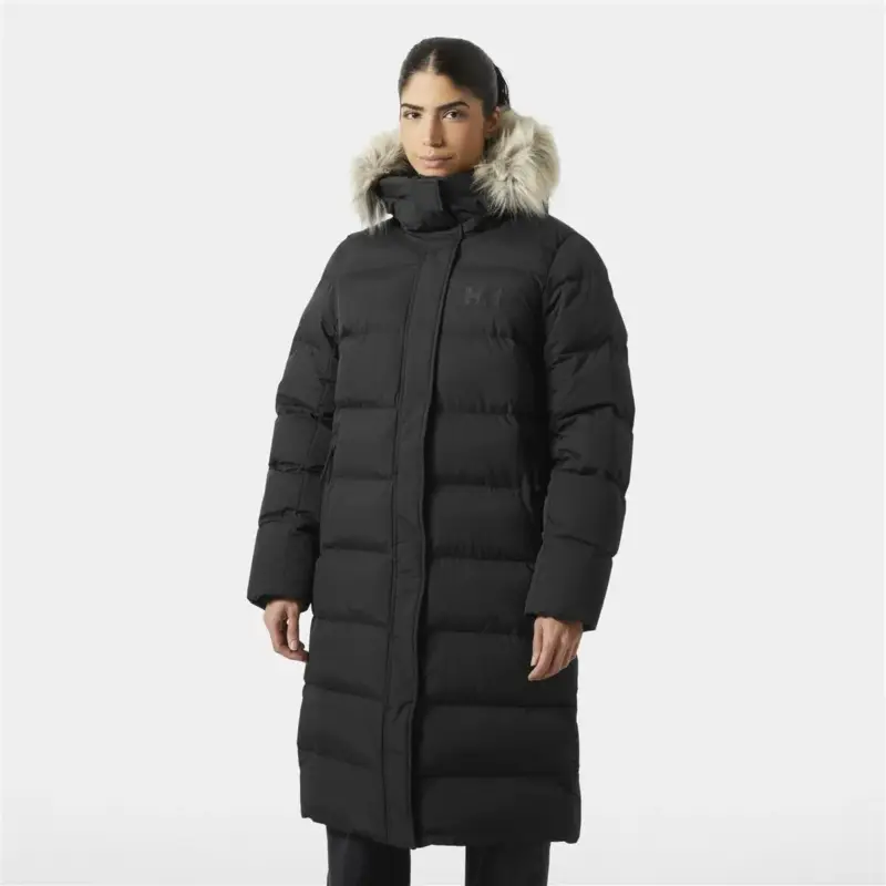 Hit sprzedaży Płaszcz ocieplany damski Helly Hansen Aria Long Parka - Black