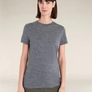 Wyprzedaż Koszulka termoaktywna damska Icebreaker Merino 150 Tech Lite III Ss Tee - Gritstone Heather