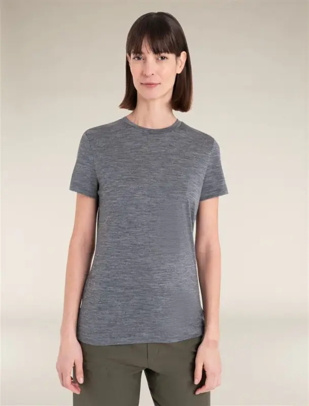 Wyprzedaż Koszulka termoaktywna damska Icebreaker Merino 150 Tech Lite III Ss Tee - Gritstone Heather