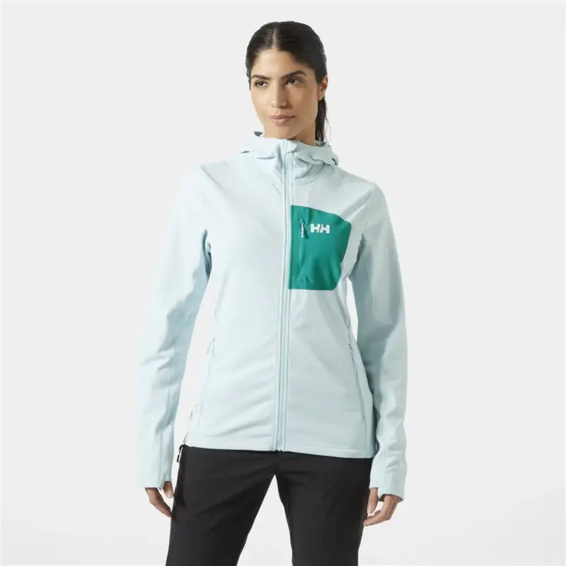 Najlepsza cena Bluza polarowa damska Helly Hansen Versalite Hooded Fleece Jacket - Barely Blue