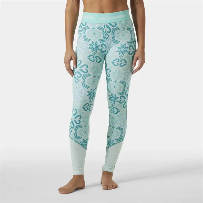 Legginsy termoaktywne z merino damskie Helly Hansen Lifa® Merino Midweight Graphic Pants - Icicle Nordic Szybka dostawa
