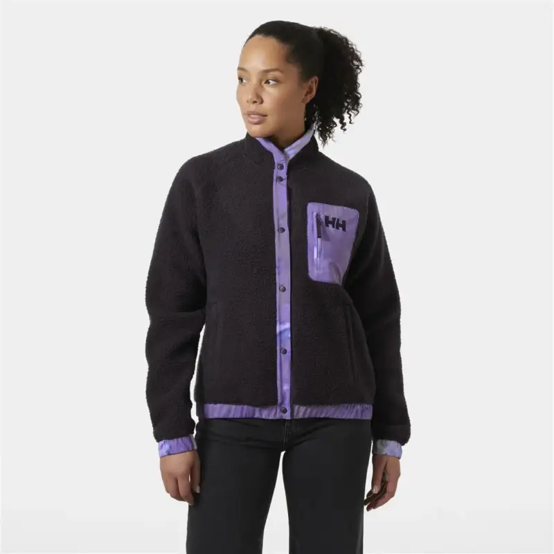 Polar damski Helly Hansen Imperial Pile Snap - Black Grape Color Max Aop Nowość