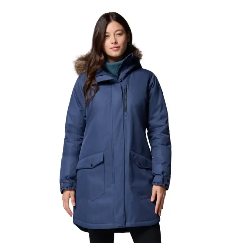 Hit cenowy Płaszcz ocieplany damski Columbia Suttle Mountain™ Long Insulated Jacket - Collegiate Navy