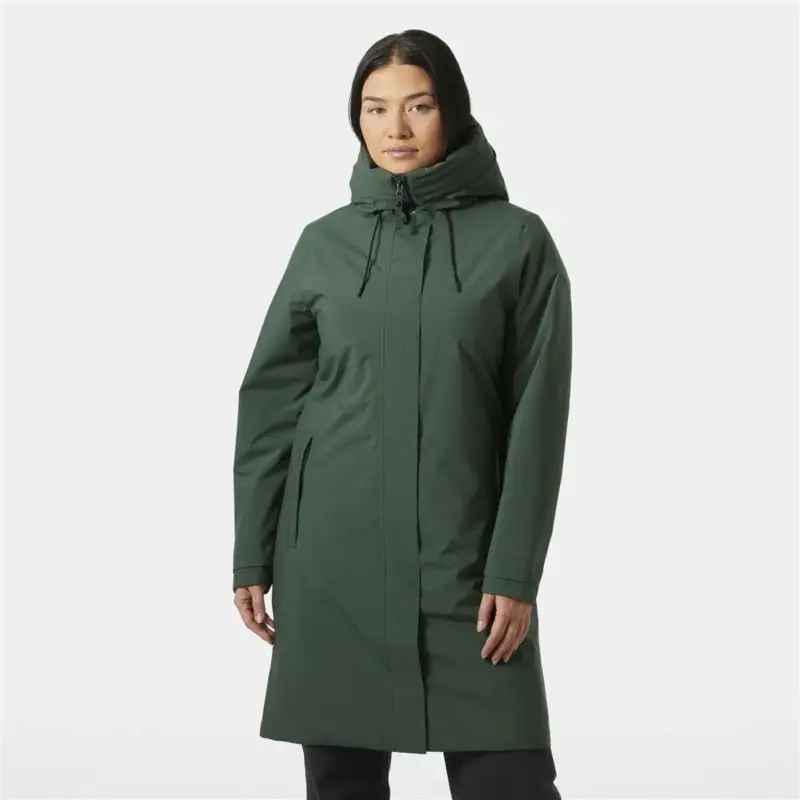 Hit sprzedaży Płaszcz ocieplany damski Helly Hansen Victoria Ins Rain Coat - Jungle Green