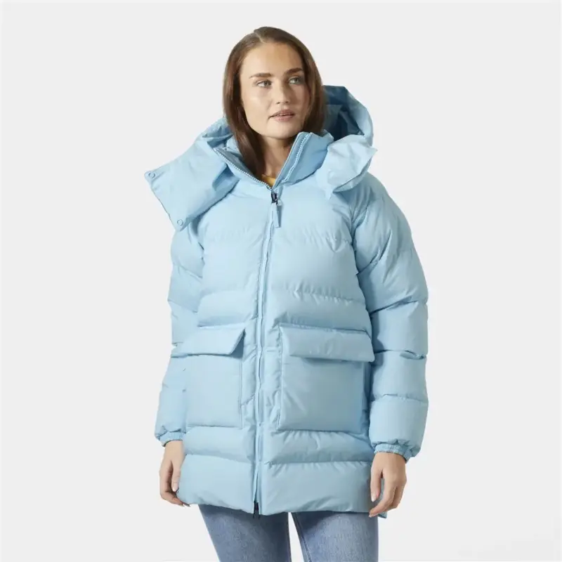 Rabat Kurtka ocieplana damska Helly Hansen Ellie Puffy Parka - Light Cyan
