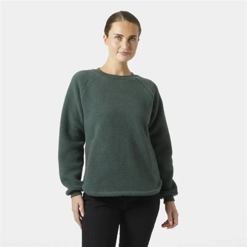Bluza polarowa damska Helly Hansen Escape Teddy Sweater - Jungle Green Bezpieczna płatność