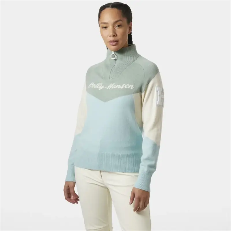Wybór klientów Sweter wełniany damski Helly Hansen Apres Knitted - Barely Blue