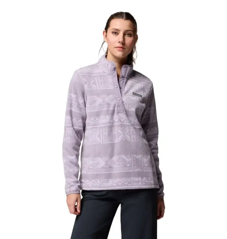 Polar damski Columbia Benton Springs™ Printed Half Snap - Shale Purple Deschutes Days Hit sprzedaży